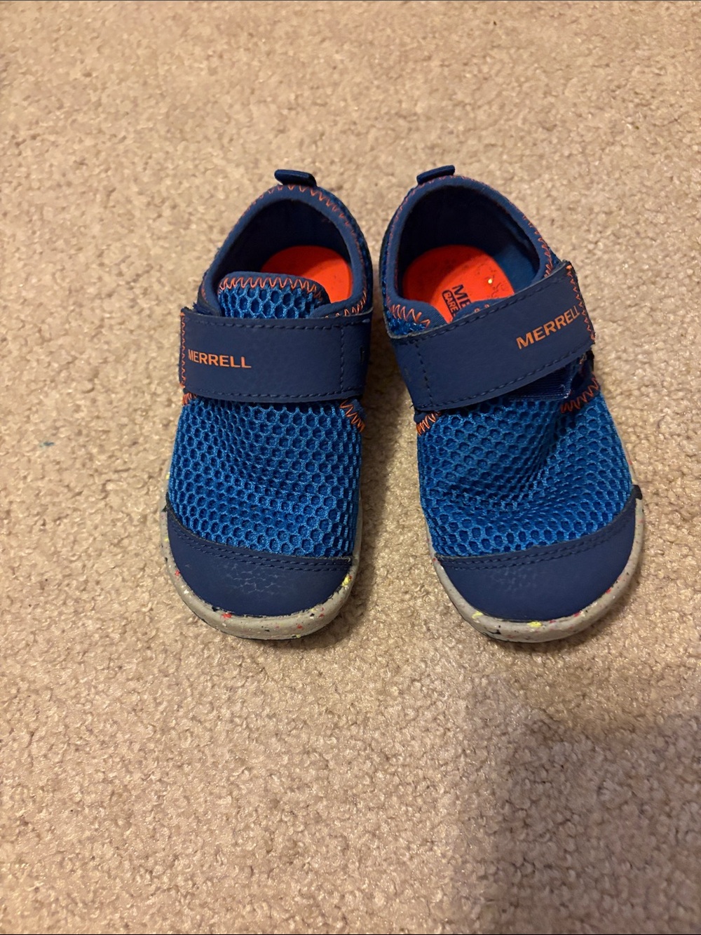 Merrell Kids Navy and Bright Blue Mesh Water Shoes Bare Steps H2O